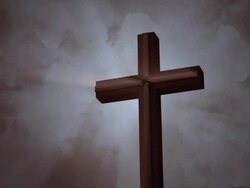 cross on time elapse sky loop v2 Stock Footage