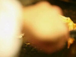 MS Prawn, Squids and fish being cooked / Sao Paulo, Brazil Stock Footage