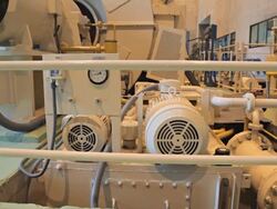 Dolly:Electricity generator in power plant. Stock Footage