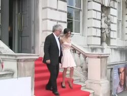 Pedro Almodovar and Elena Anaya at the The Skin I Live In UK Premiere: Film4 Summer Screen Stock Footage