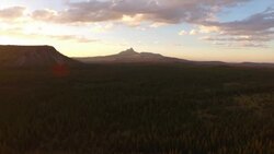 Aerial Oregon Mt Hoodoo Stock Footage