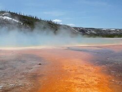 hot springs landscape Stock Footage