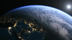 Planet earth and the Middle East, Asia. Stock Footage