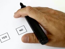 Voting Indecision Yes, No and Maybe Stock Footage
