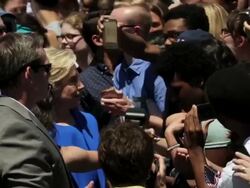 Hillary Clinton Holds Campaign Kick-Off Rally In NYC Stock Footage
