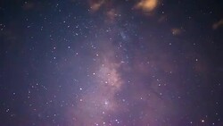 4K : timelapse stars and moon in night sky Stock Footage