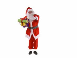 Santa With Presents Stock Footage