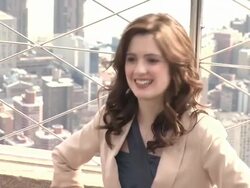 Laura Marano at The Disney Channel And Disney XD Stars Visit The Empire State Building on 3/12/2012 Stock Footage