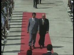 DOMINICAN REPUBLIC: PERUVIAN PRESIDENT ALBERTO FUJIMORI VISIT News Clip