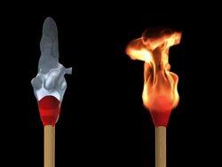 Water to flame match II Stock Footage