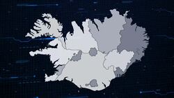 Iceland network map Stock Footage