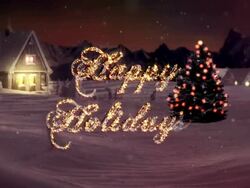 HD: Animated Christmas Tree In Winter Wonderland Stock Footage