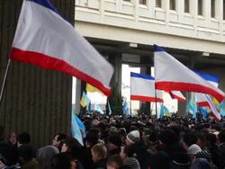 Pro Russian Supporters In Crimea News Clip