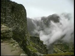 Urubamba Valley, from Machu Picchu, MS, Peru Stock Footage