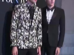 Peter Brant, Harry Brant at Vogue Paris Foundation Party - Haute Couture 2014 Stock Footage