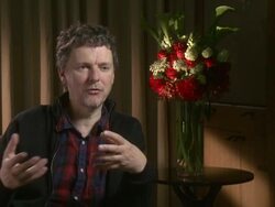 INTERVIEW - Michel Gondry on his fantasy Paris and the original book being a dark fairytale at 'Mood Indigo (L'Ecume des Jours)' / 'Chinese Puzzle (Casse-tete chinois)' Interviews Stock Footage