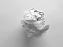 Paper ball animated and rotating Stock Footage