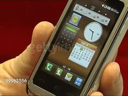 Demonstration of a LG Touchscreen Mobile Phone News Clip