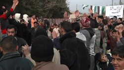 Pro Free Syrian Army Rally In Baba Amr News Clip