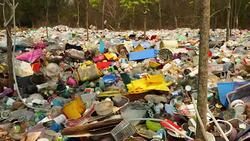 Plastic Landfill Stock Footage