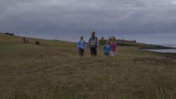 Family Walking Together Stock Footage
