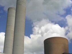 HD Coal Power Plant Emissions (Time Lapse) Stock Footage