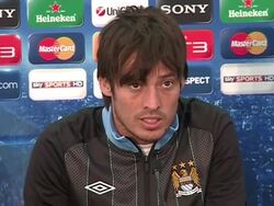Roberto Mancini and David Silva interviews on Stock Footage