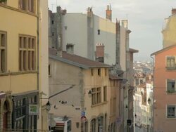 Pentes de la Croix-Rousse with Tram,Lyon,ZI Stock Footage