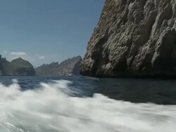 MS  View of Eddy Speedboat / Palma de Majorque, Majorque, Spain Stock Footage