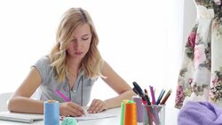 Fashion designer woman Stock Footage