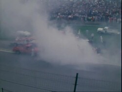 Car crash at the 1973 Indianapolis 500 race Stock Footage