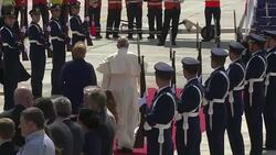 CLEAN : Pope Francis leaves Chile for Pery News Clip