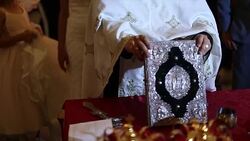 Priest with Bible Stock Footage