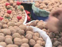 Walnut Seller Stock Footage