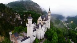 Bavaria Landmarks - Neuschwanstein Castle Stock Footage