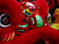 Chinese New Year Twilight Parade Stock Footage