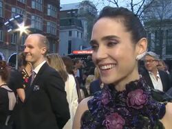INTERVIEW - Actress Jennifer Connelly on being re-united with Russell Crow in the film at 'Noah' UK film premiere at Odeon Leicester Square Stock Footage