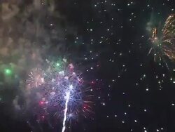 4th Of July Fireworks Over Navy Pier Stock Footage