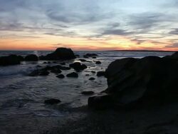 Seascape at Sunset Stock Footage
