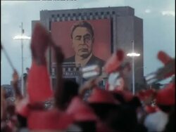 Soviet made propaganda film of Brezhnev's visit to Cuba Stock Footage