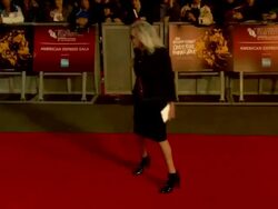 Annie Nightingale at 'Crossfire Hurricane' Premiere: 56th BFI London Film Festival at Odeon Leicester Square on October 18, 2012 in London, England (Footage by WireImage Video/Getty Images) Stock Footage