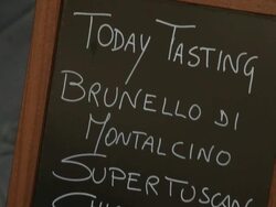CU TD List of wines on restaurant menu / Tuscany, Italy Stock Footage