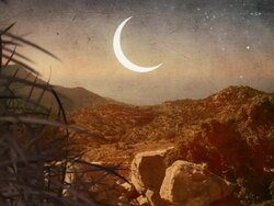 Moon In The Mystical Night Stock Footage