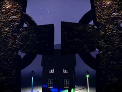 Two druids crosses Stock Footage