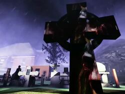 Spooky cemetery Stock Footage