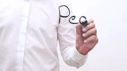 Hand Writing 'Peace' Stock Footage