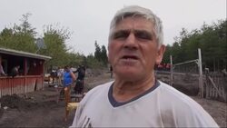 Families begin clear up after eruption Instructional Video