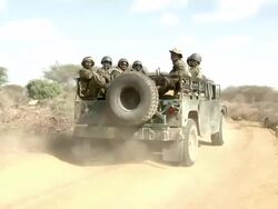 Kenyan soldiers Stock Footage