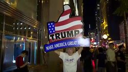 Â“Pussy PowerÂ” Protest, Trump Supporter, New York City Stock Footage