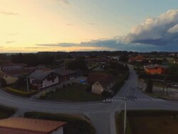 AERIAL Village In The Pannonian Plain Stock Footage